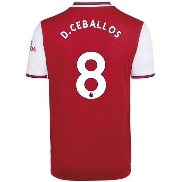 Camiseta Arsenal NO.8 D.Ceballos Primera equipación 2019-2020 Rojo